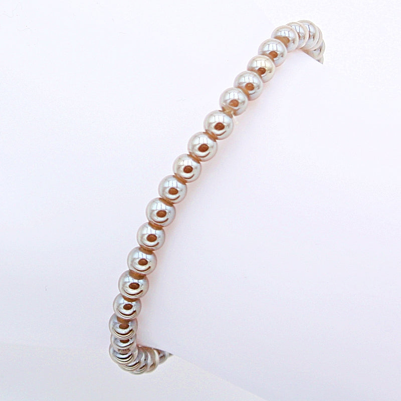 Perlenarmband "Perletti" 4mm rhodium