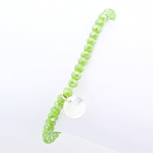 Armband "Just a Touch" 4mm dunkel lime Glitzer