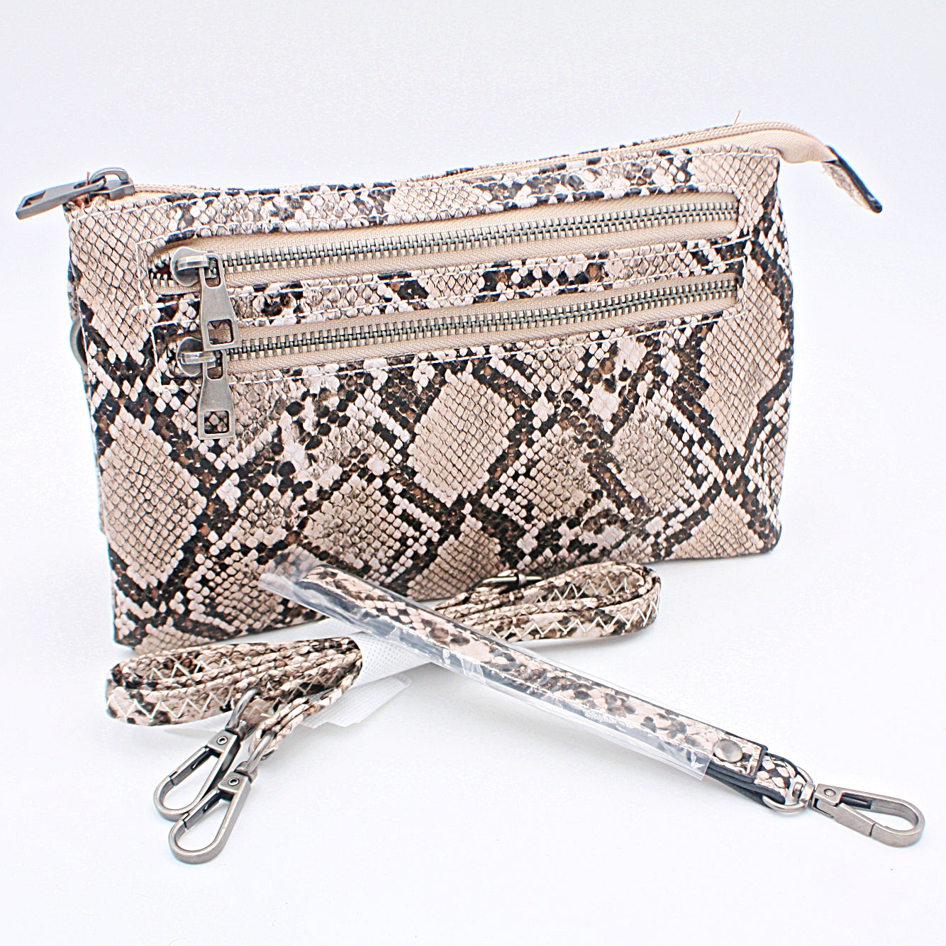 Clutch "Snake" grau