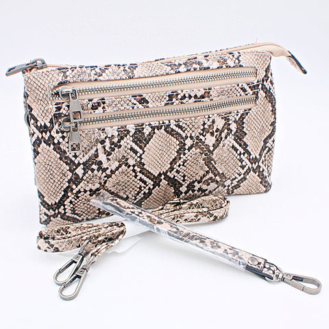 Clutch "Snake" grau