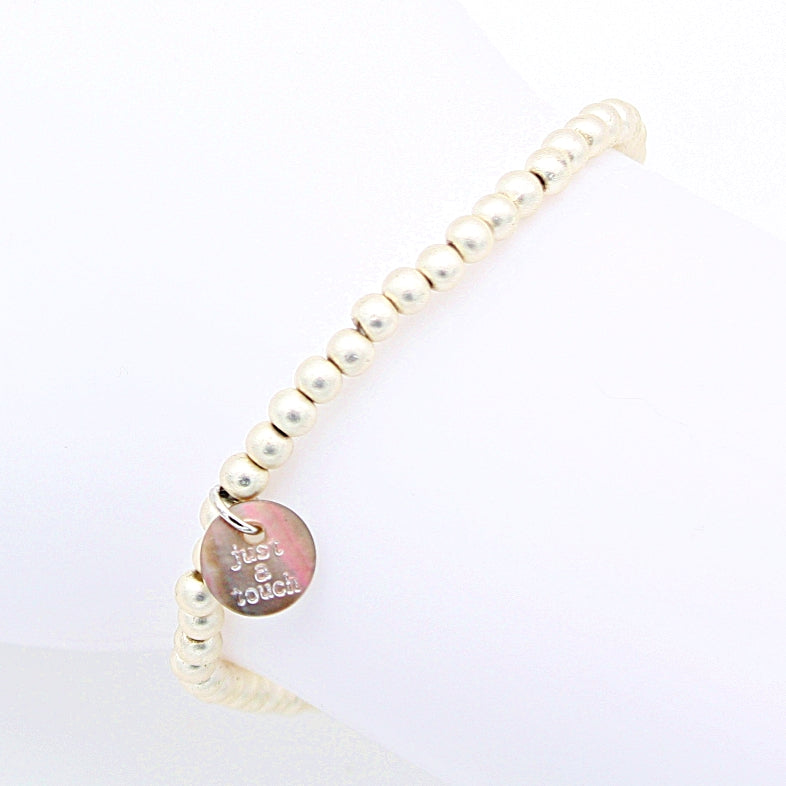 Perlenarmband "Just a Touch" 4mm silber