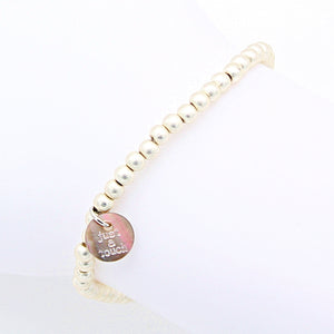 Perlenarmband "Just a Touch" 4mm silber