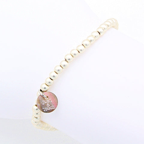 Perlenarmband "Just a Touch" 4mm silber