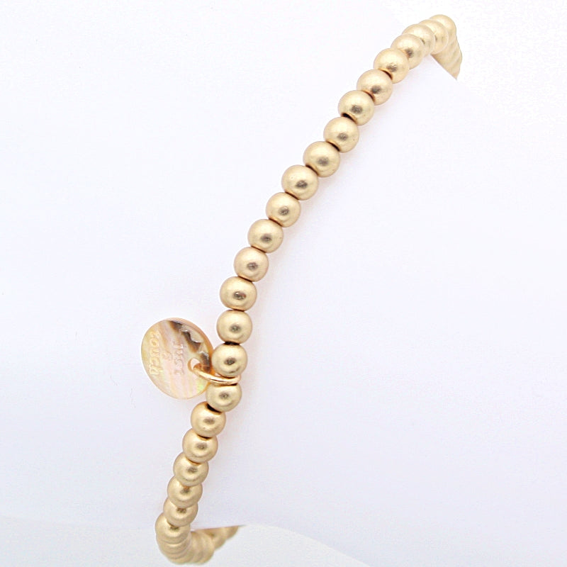 Perlenarmband "Perletti" 4mm gold matt