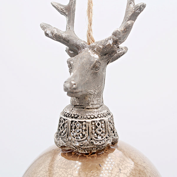 Glaskugel "Hirsch" braun