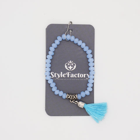 Armband mit Quast hellblau