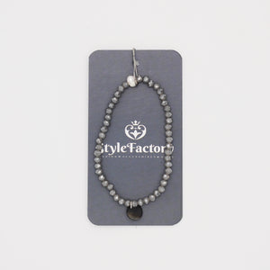 Armband "Just a Touch" grau mit Perle