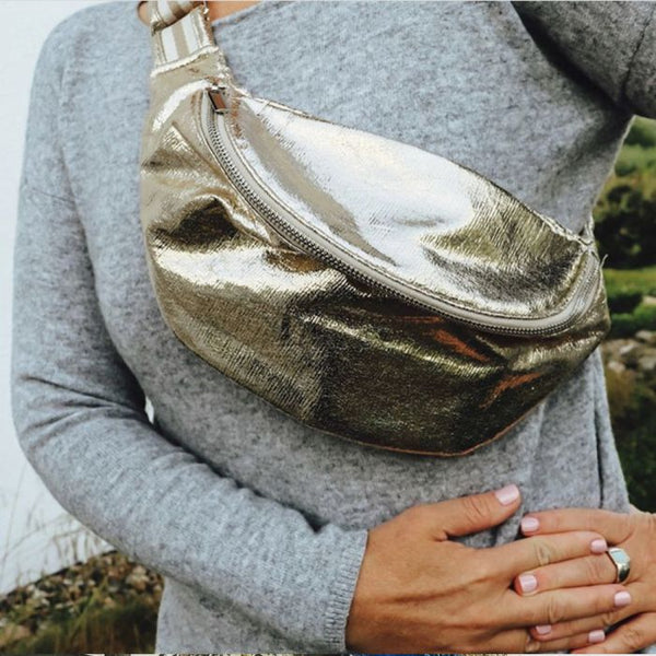 Brasi&Brasi - Belt Bag Glitter stripe gold