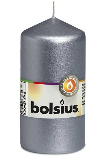 Bolsius Kerze 120/58 silber