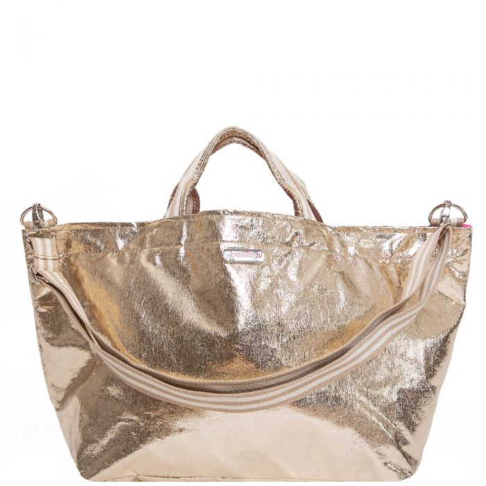 Brasi&Brasi - Tasche Glitter half stripe gold