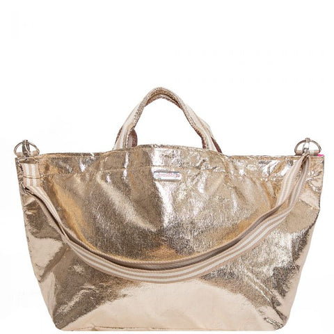 Brasi&Brasi - Tasche Glitter half stripe gold