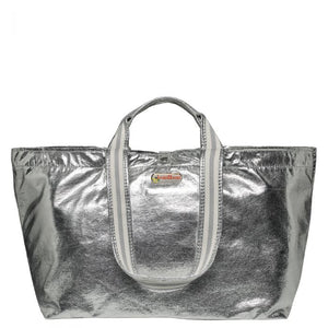 Brasi&Brasi Tasche half stripe silber