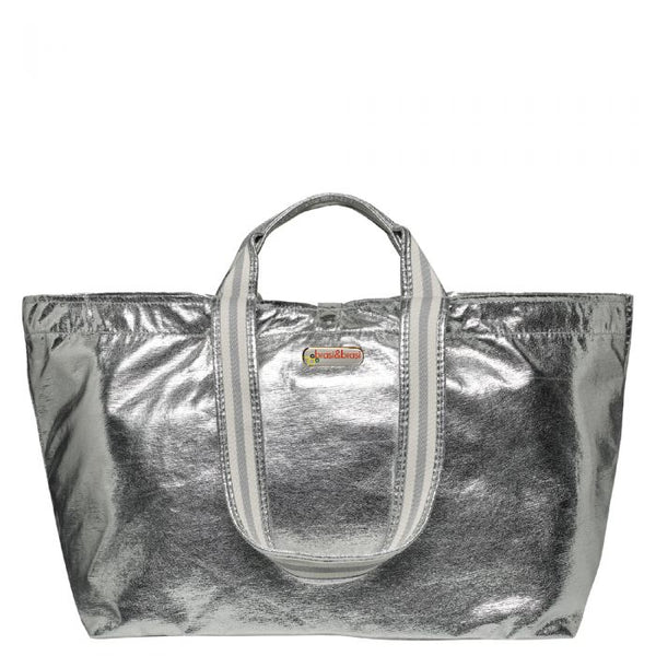 Brasi&Brasi Tasche half stripe silber