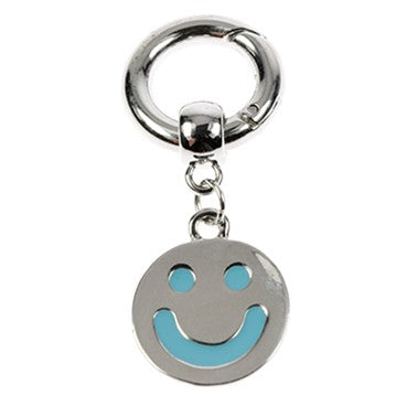 Anhänger Clip "Smiley" hellblau